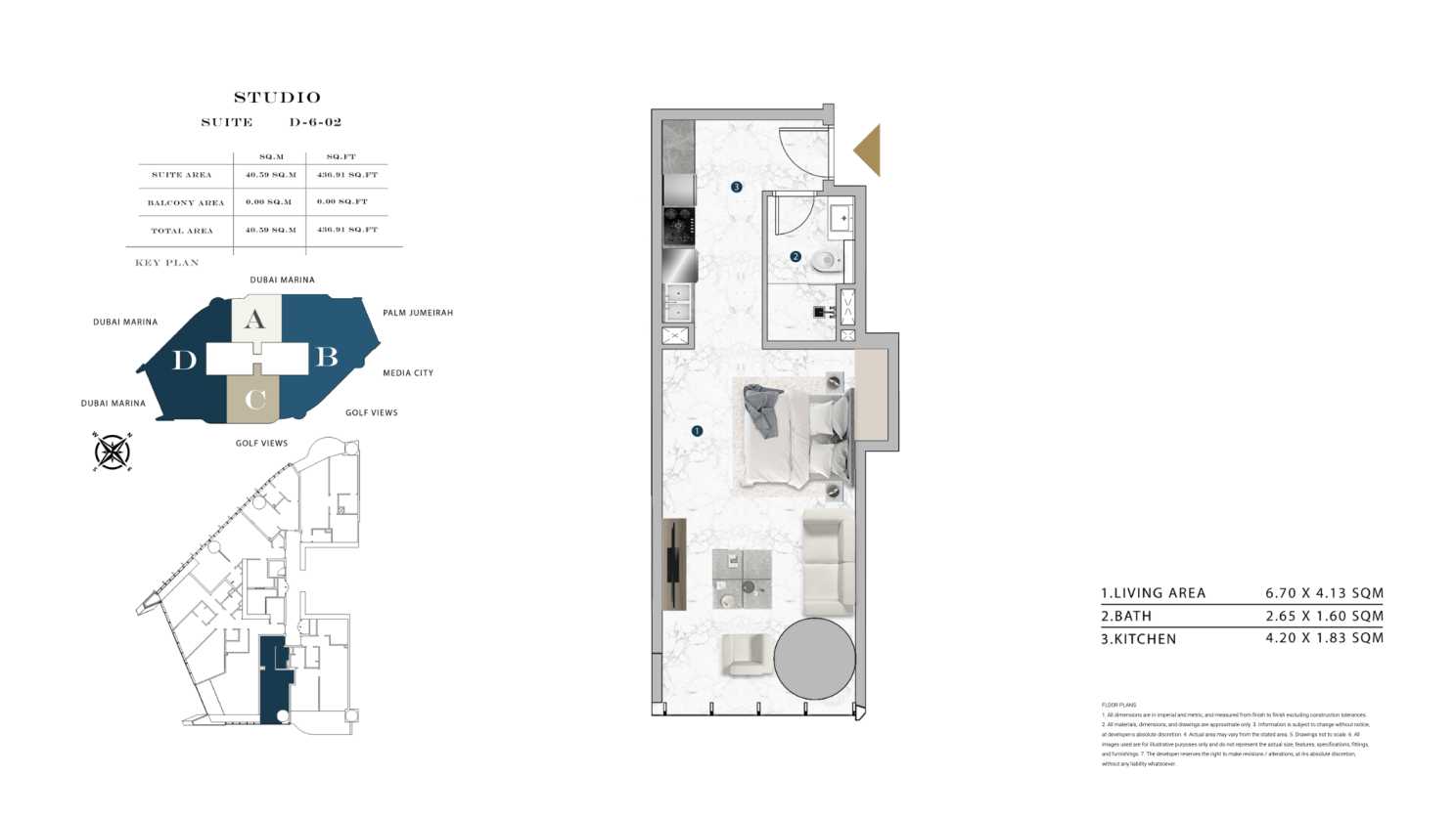 1 Bedroom Floor Plan